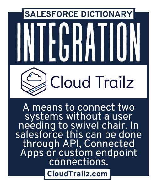 Salesforce Integration diagram showing data and application connections