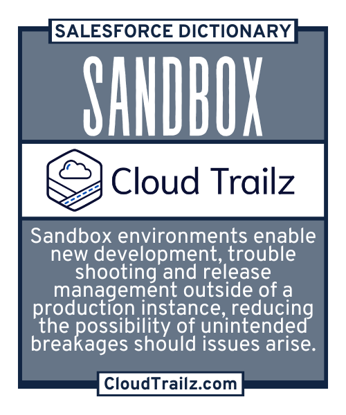 Salesforce Sandbox setup page displaying sandbox types and configuration options.