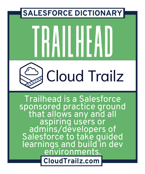 Salesforce Trailhead dashboard displaying learning modules, badges, and user profile.